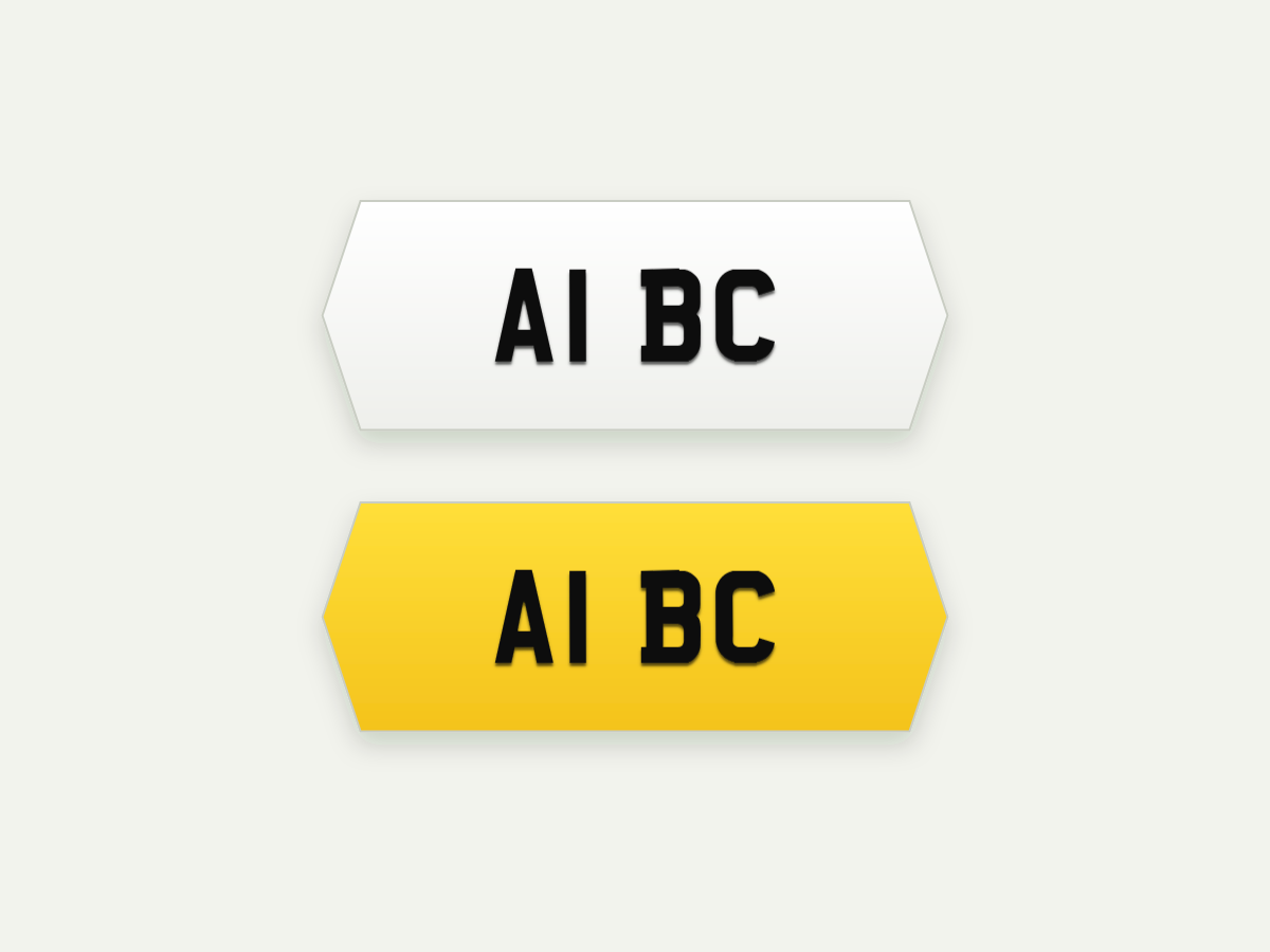 3D Gel Hex Show Number Plates – Front & Rear Pair – 11.9 in illustrative preview