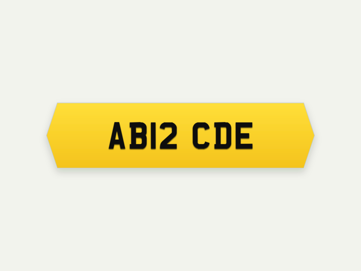 3D Gel Hex Show Number Plate – Rear – 18 in illustrative preview