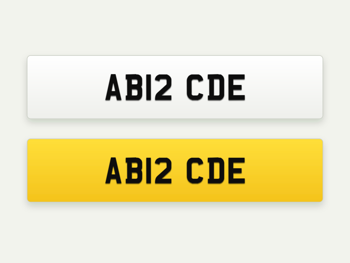 3D Gel Standard Number Plates – Front & Rear Pair – 20.5 in illustrative preview