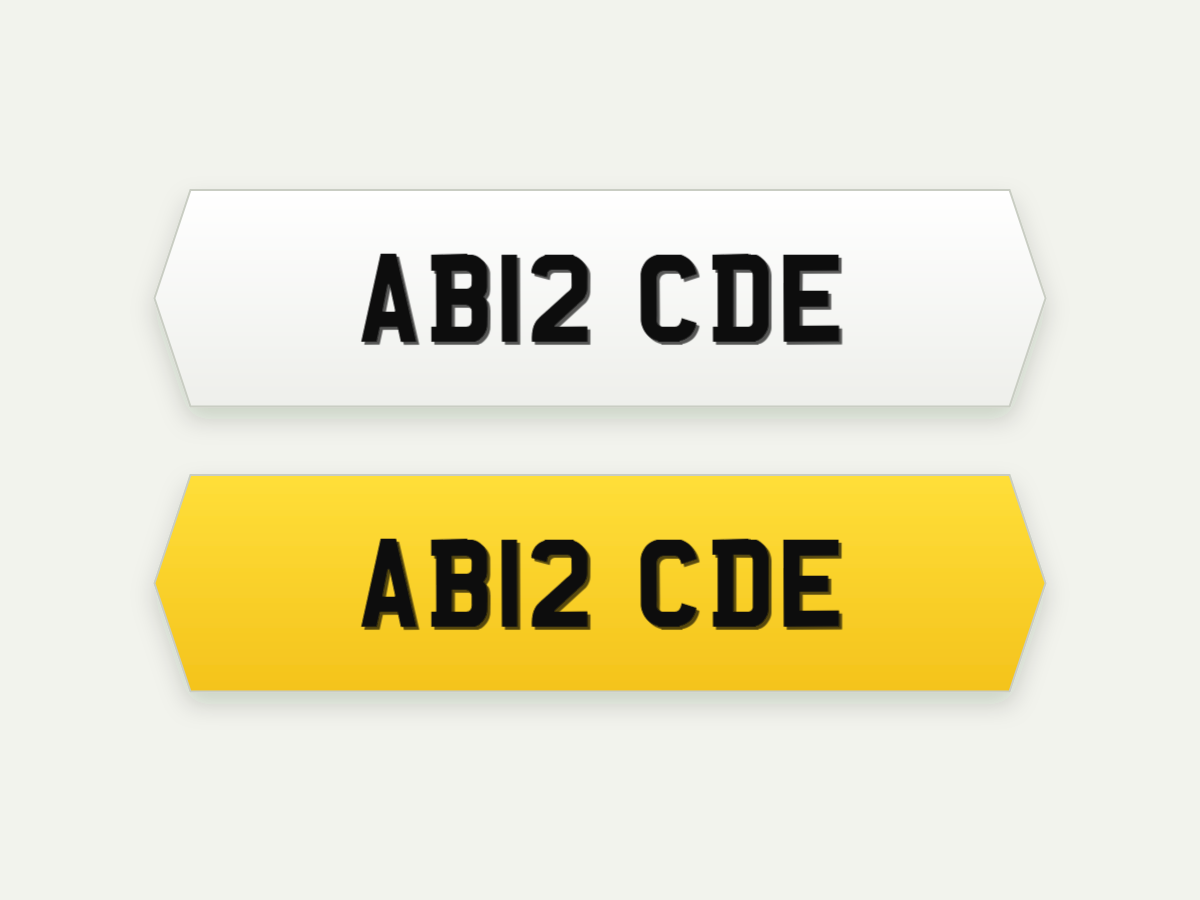 4D 3mm Hex Show Number Plates – Front & Rear Pair – 18 in illustrative preview