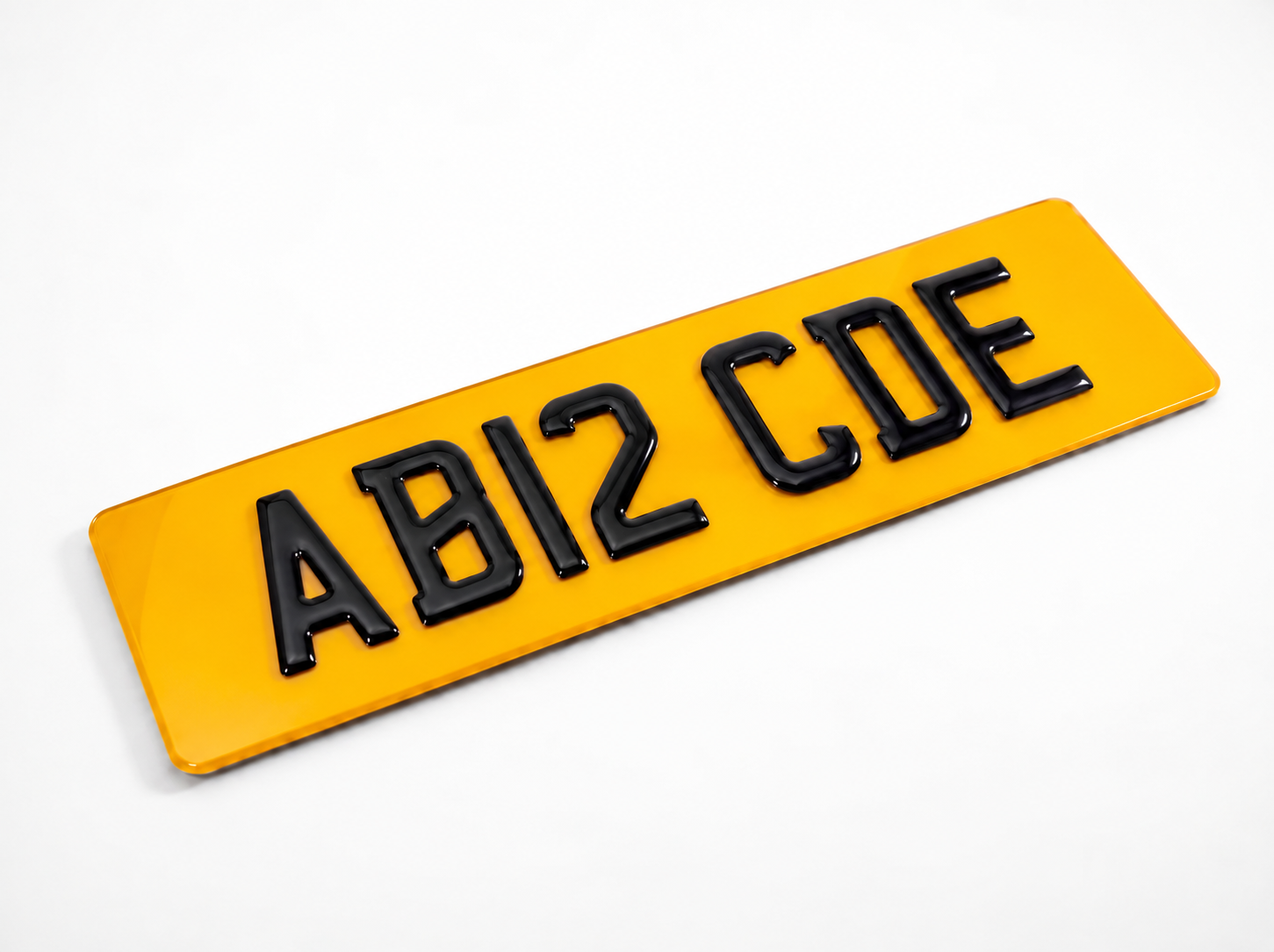 3D Gel Oversize Number Plate – Rear – 533 × 152 mm (21 in)