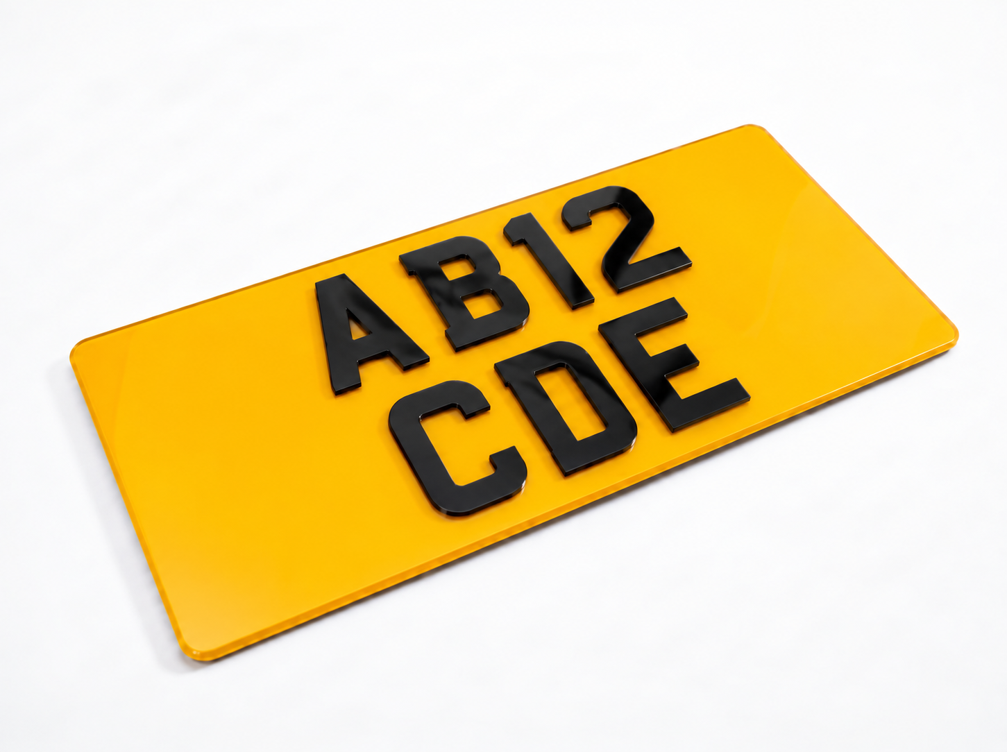 4D 3mm Import Number Plate – Rear – 330 × 178 mm (13 in)