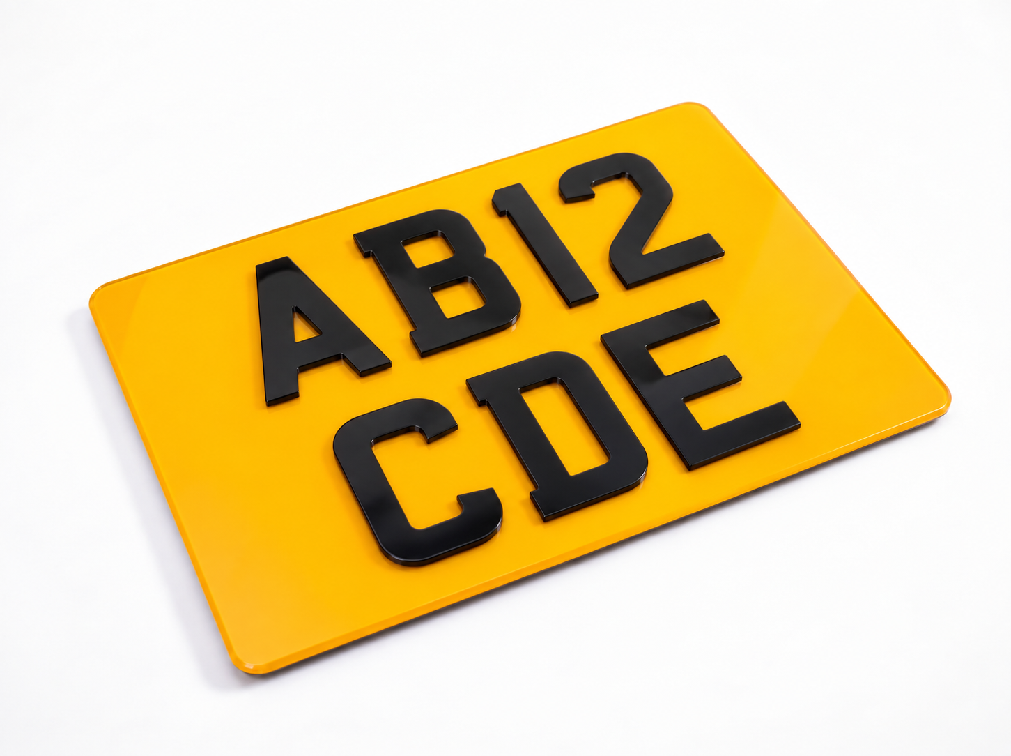 4D 3mm Motorbike Number Plate – Rear – 237 × 178 mm (9.3 in)