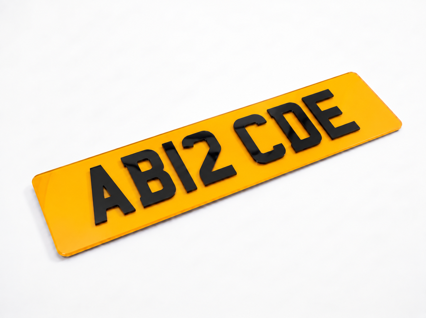 4D 3mm Oversize Number Plate – Rear – 533 × 152 mm (21 in)