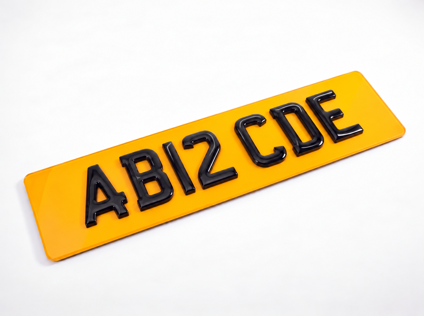 4D Gel Oversize Number Plate – Rear – 533 × 152 mm (21 in)
