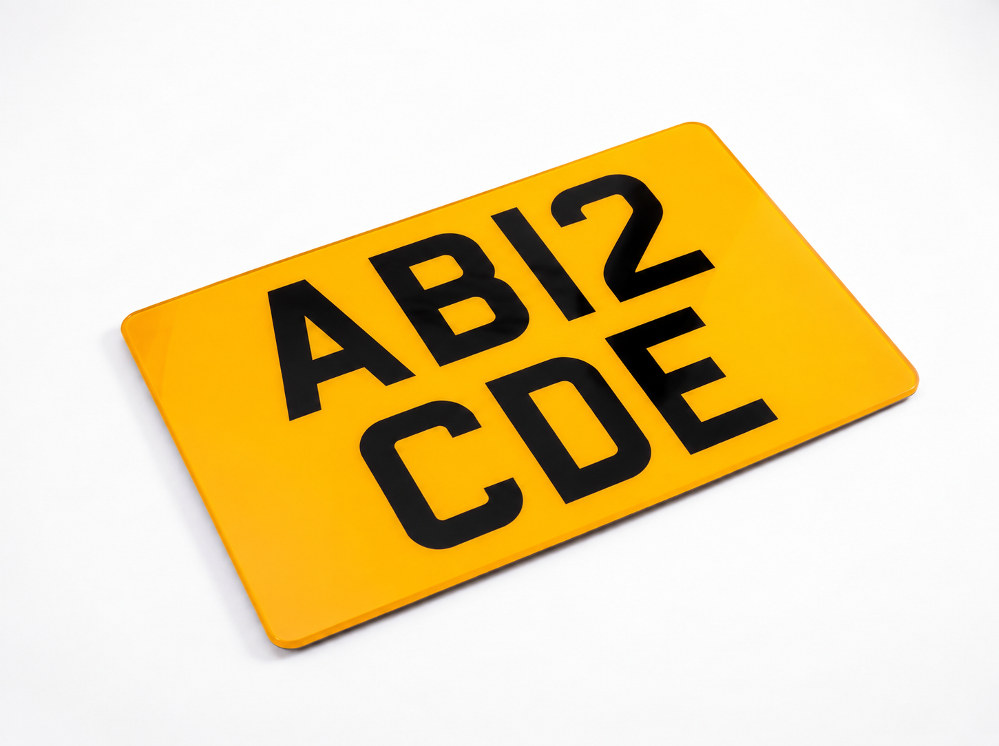 Standard 2D Motorbike Number Plate – Rear – 237 × 178 mm (9.3 in)