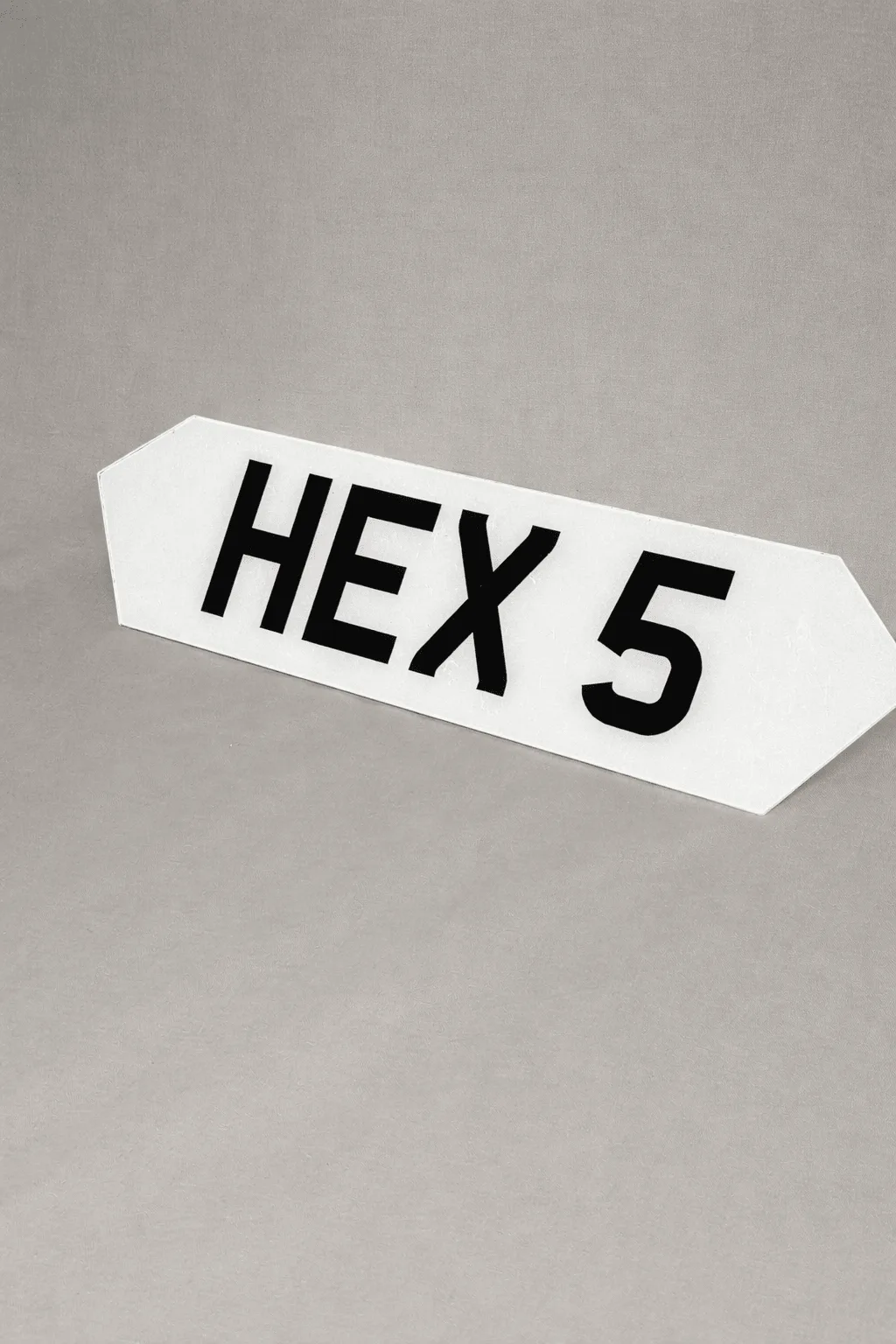 Hex 5-character number plate