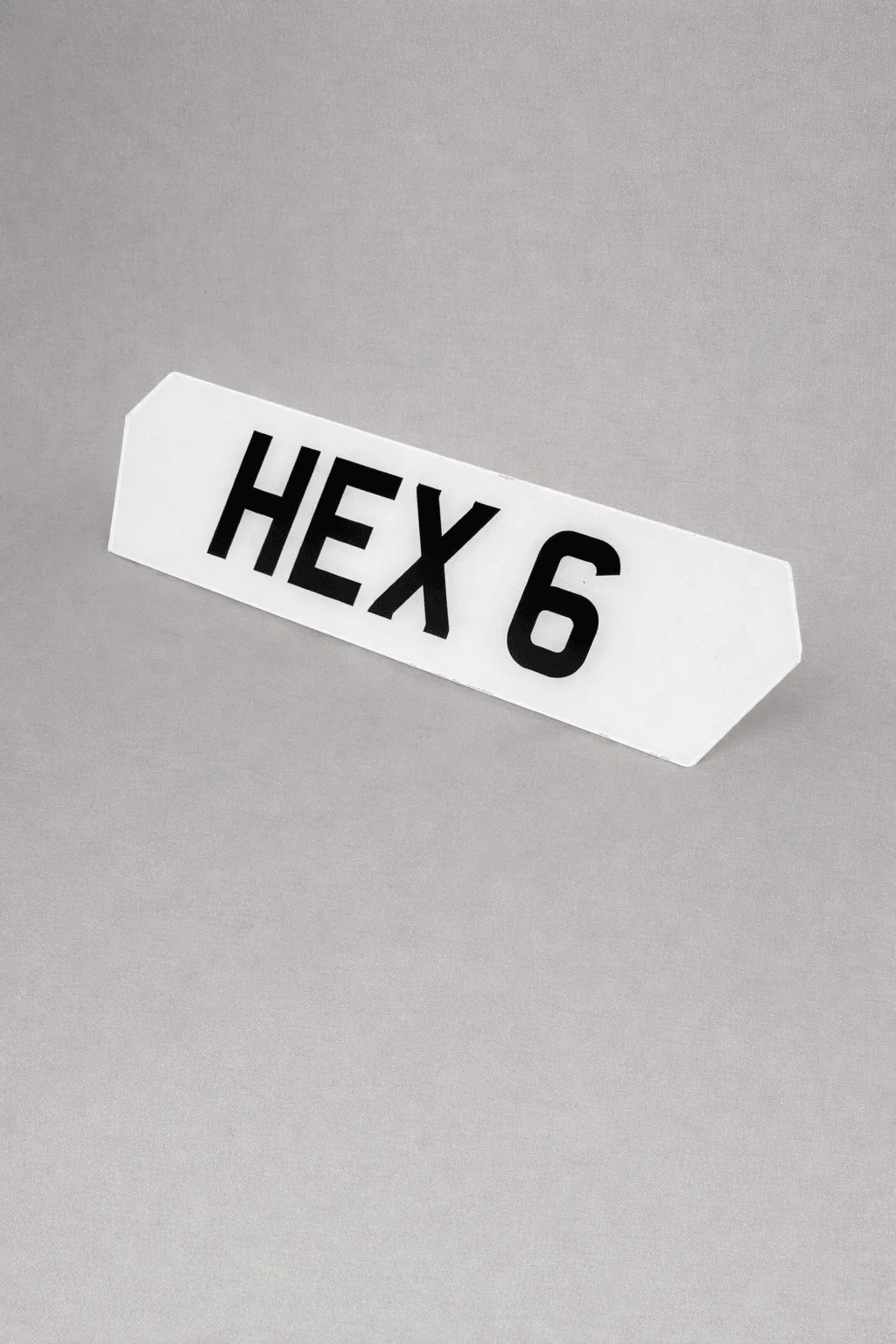 Hex 6-character number plate