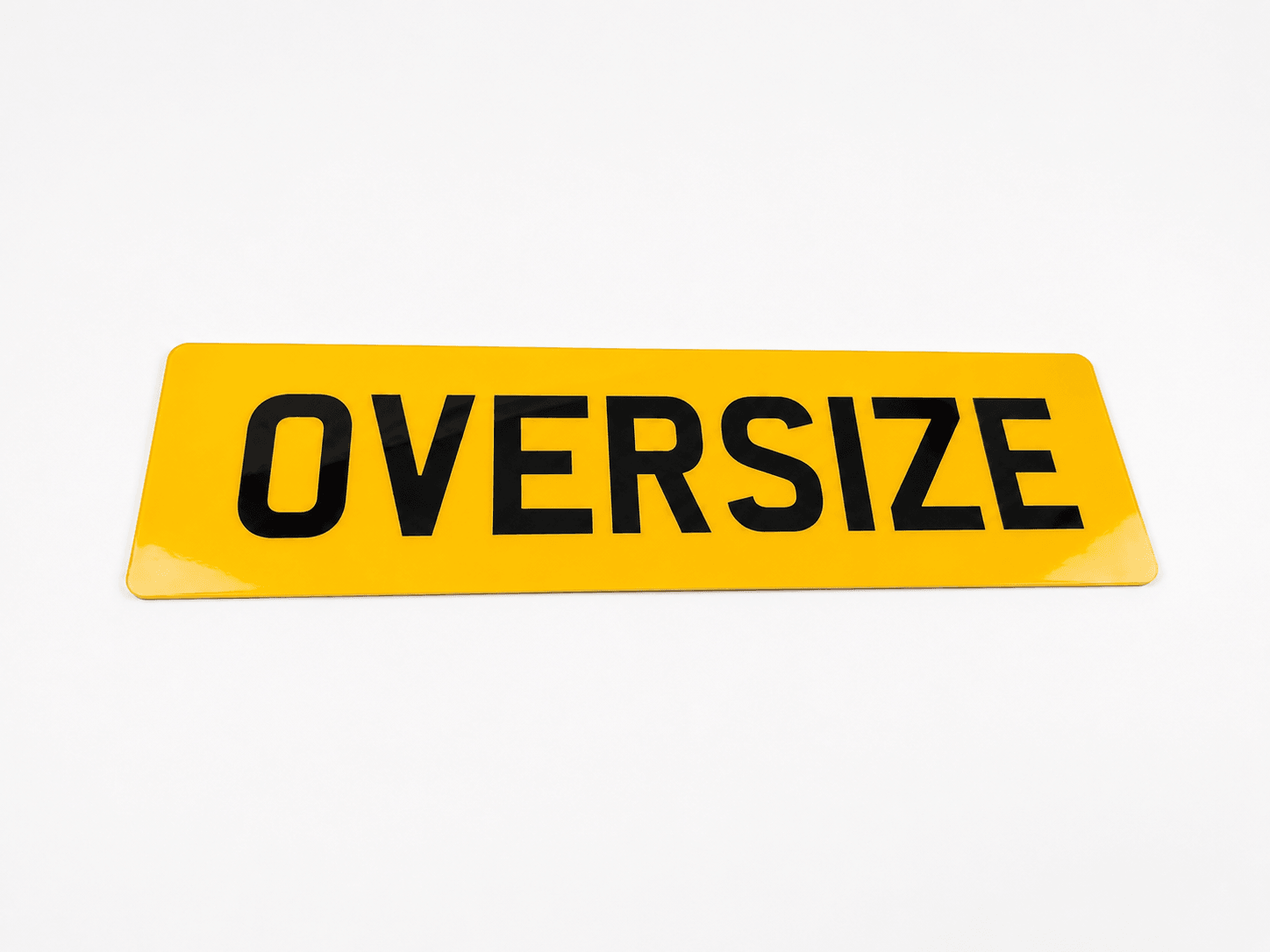 Oversize number plates