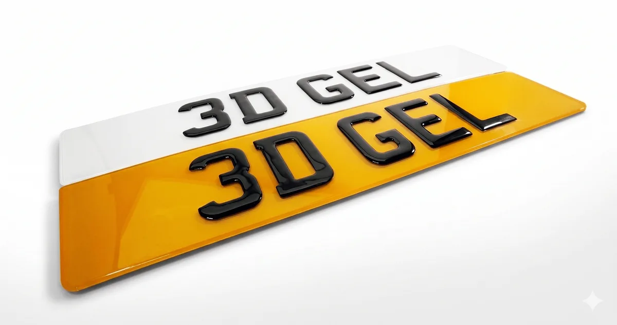 3D Gel number plate
