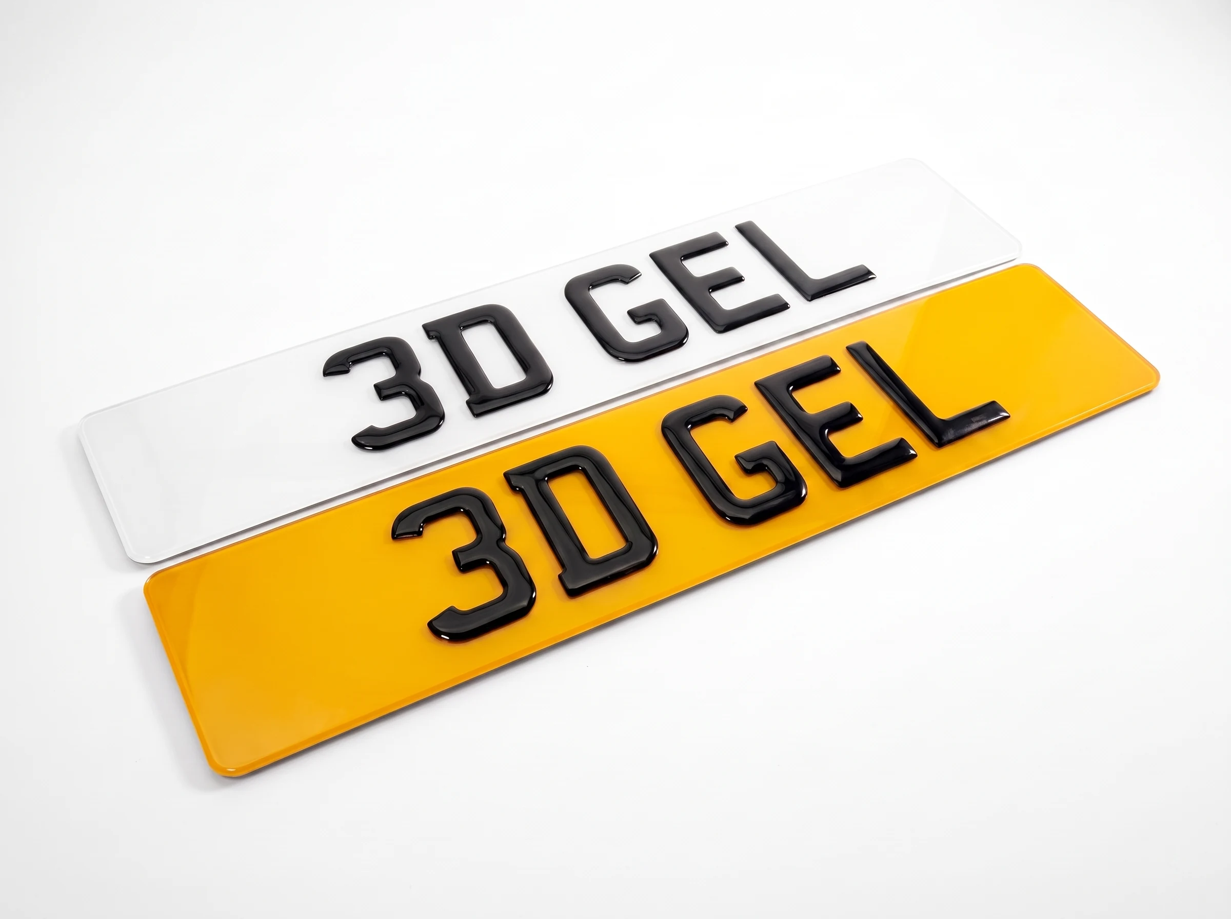 3D Gel number plate