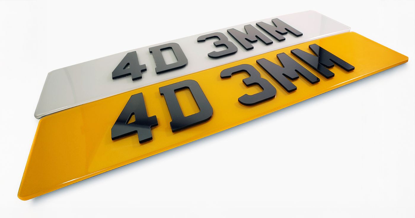 4D 3mm number plate