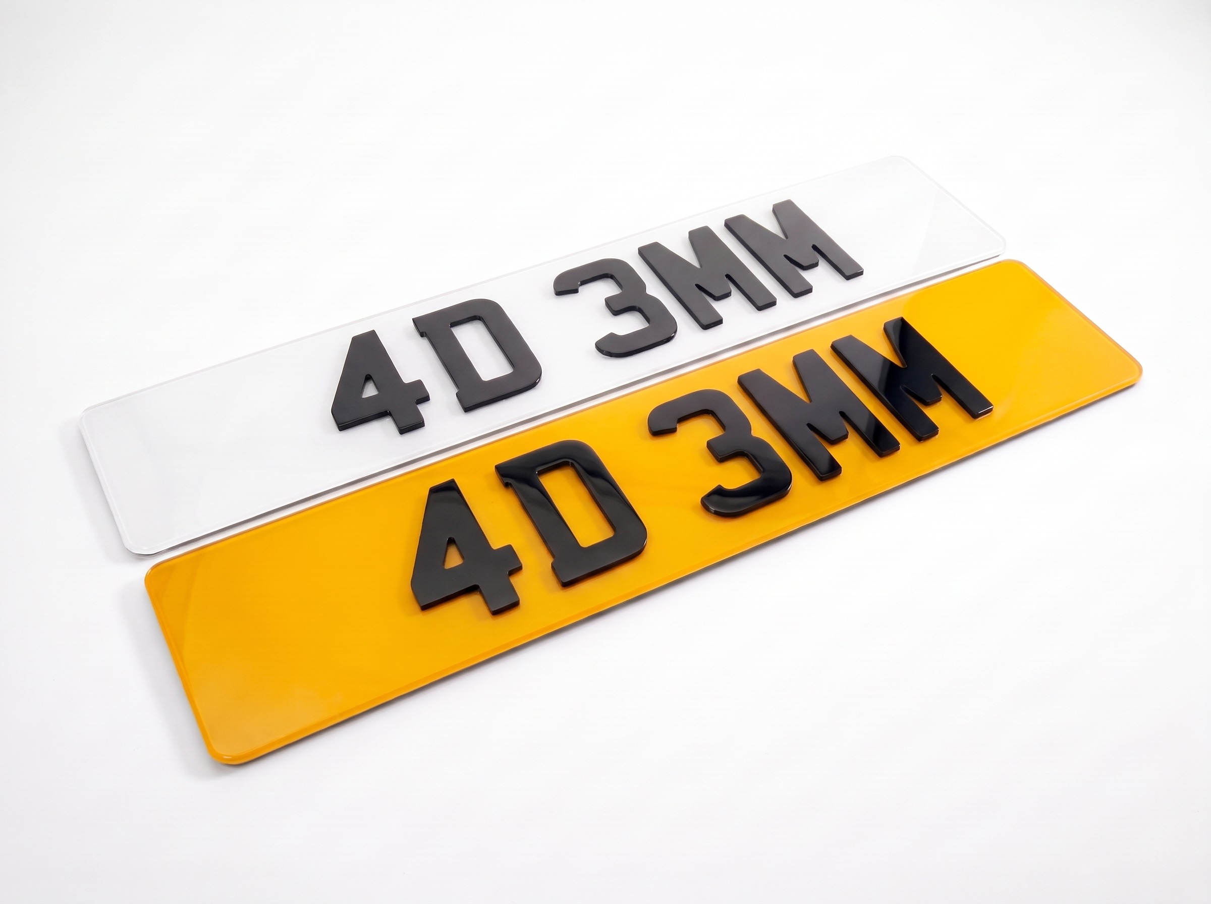 4D 3mm number plate