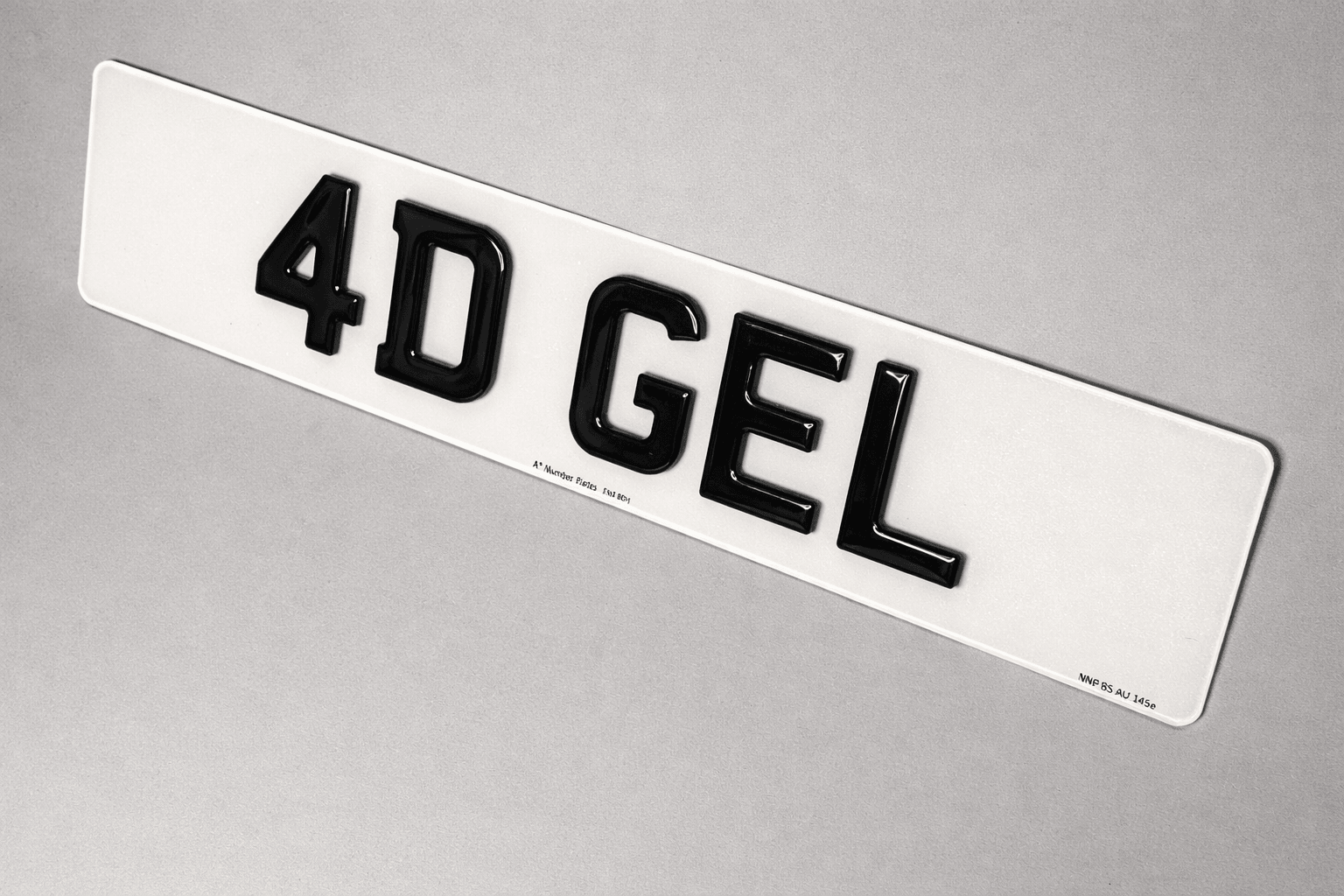 4D Gel number plate